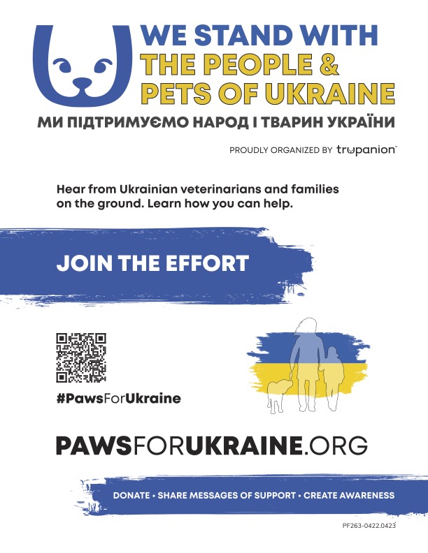 Preview image of Paws for Ukraine window sign